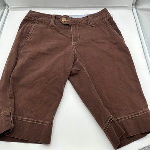Womens Eddie Bauer Brown Capri Bermuda  Shorts Pants 4